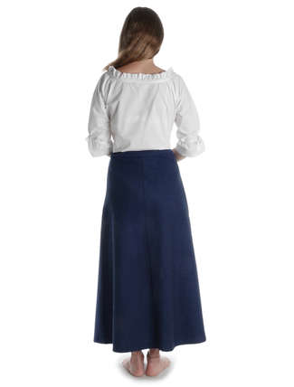 Mittelalter Bluse Ghismonda in Weiß Rückansicht 2