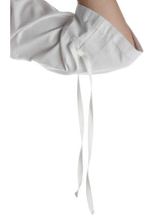 Mittelalter Bluse Ghismonda in Weiß Detailansicht 3