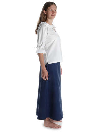 Mittelalter Bluse Ghismonda in Weiß Seitenansicht 2