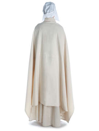 Wikinger Umhang Kristin in Beige Rückansicht