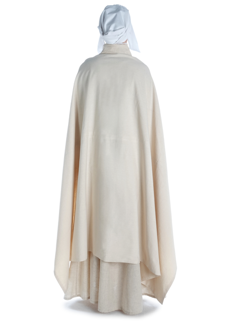 Wikinger Umhang Kristin in Beige Rückansicht