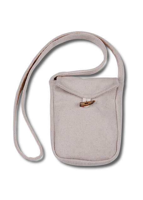 Mittelalter Tasche Vidga in Beige Frontansicht