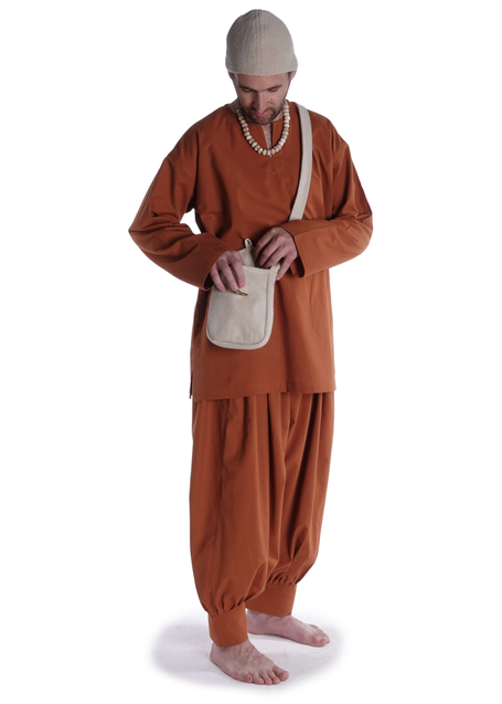 Mittelalter Tasche Vidga in Beige Frontansicht 5
