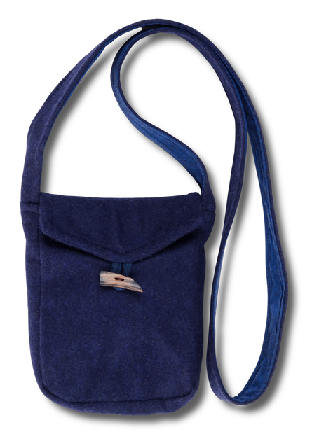 Mittelalter Tasche Vidga in Blau Frontansicht