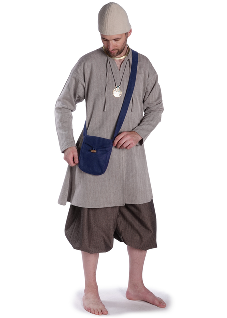 Mittelalter Tasche Vidga in Blau Frontansicht 4
