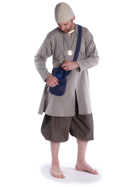 Mittelalter Tasche Vidga in Blau Frontansicht 5