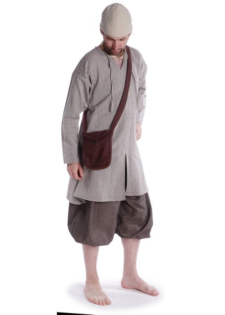 Mittelalter Tasche Vidga in Braun Frontansicht 6