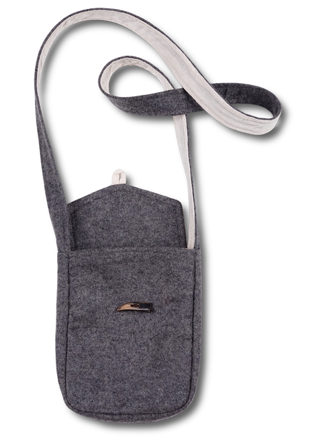 Mittelalter Tasche Vidga in Grau Detailansicht