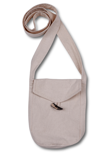 Mittelalter Tasche Vidga in Beige Frontansicht