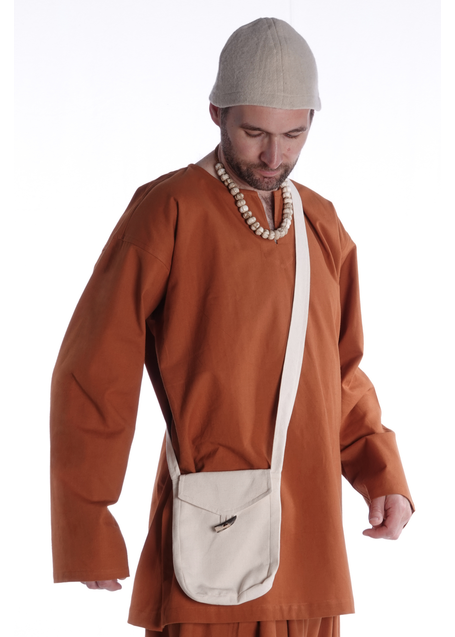 Mittelalter Tasche Vidga in Beige Frontansicht 4