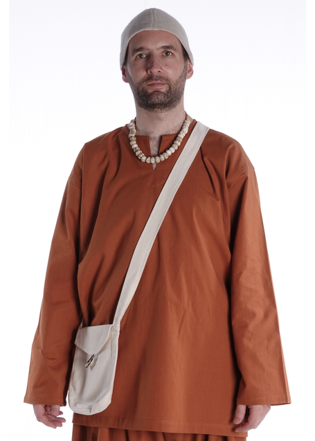 Mittelalter Tasche Vidga in Beige Frontansicht 5