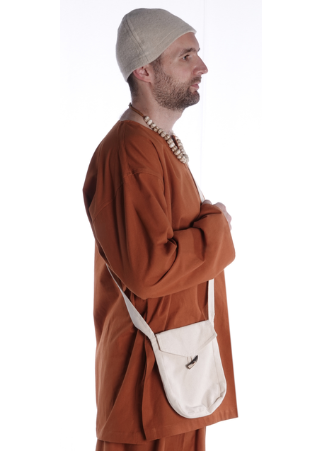 Mittelalter Tasche Vidga in Beige Frontansicht 6