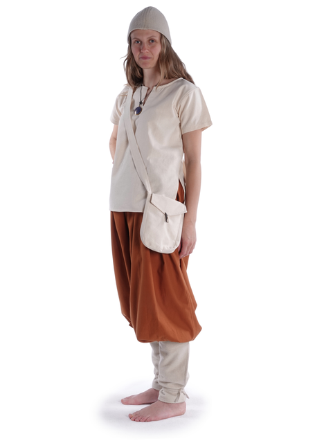 Mittelalter Tasche Vidga in Beige Frontansicht 7