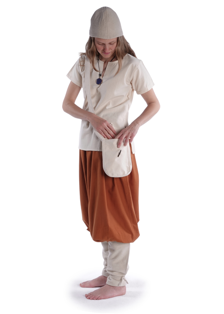 Mittelalter Tasche Vidga in Beige Frontansicht 8