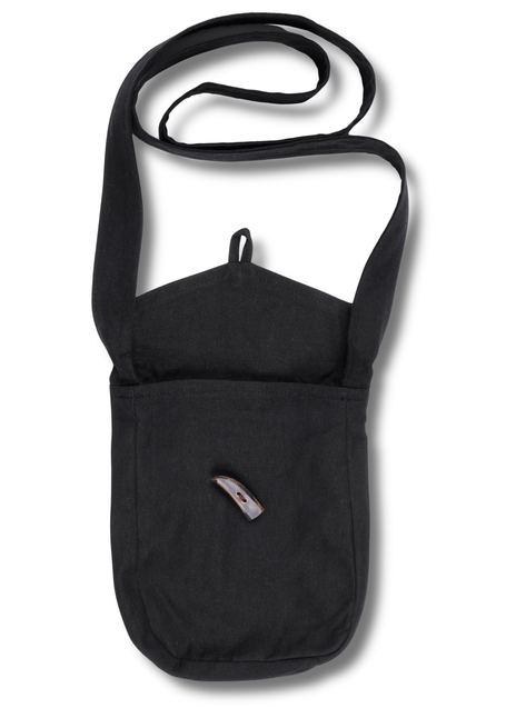 Mittelalter Tasche Vidga in Schwarz Detailansicht