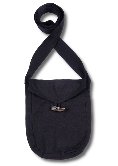 Mittelalter Tasche Vidga in Schwarz Frontansicht