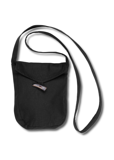 Mittelalter Tasche Vidga in Schwarz Frontansicht 2