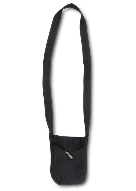 Mittelalter Tasche Vidga in Schwarz Frontansicht 3