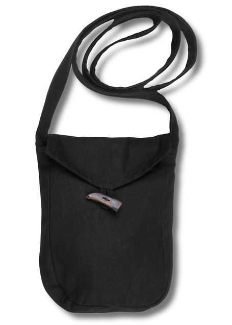 Mittelalter Tasche Vidga in Schwarz Frontansicht 4