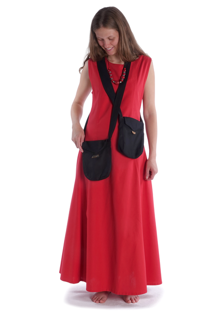 Mittelalter Tasche Vidga in Schwarz Frontansicht 7