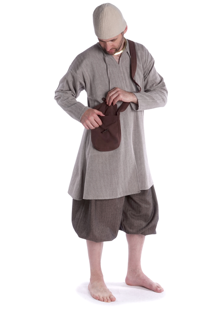 Mittelalter Tasche Vidga in Braun Frontansicht 6