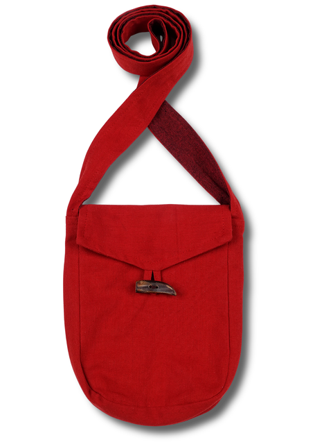 Mittelalter Tasche Vidga in Feuerrot Frontansicht