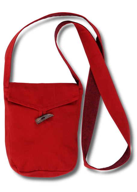 Mittelalter Tasche Vidga in Feuerrot Frontansicht 2