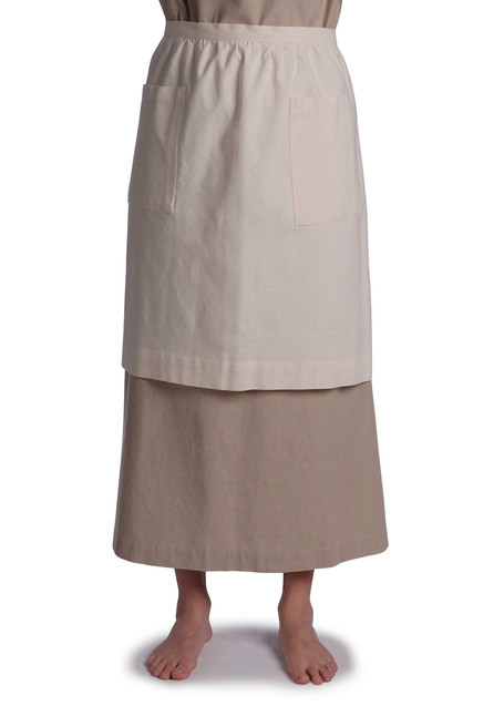 Mittelalter Schürze Condwiramurs in Beige Detailansicht