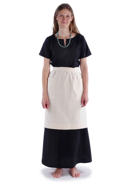 Mittelalter Schürze Condwiramurs in Beige Frontansicht