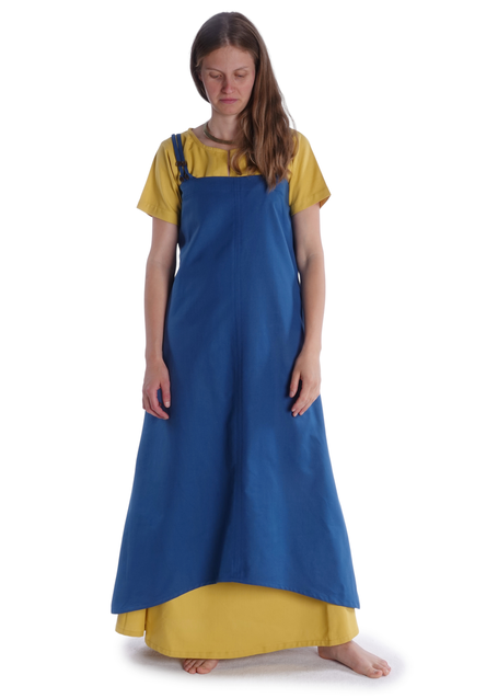 Wikinger Überkleid Urd in Königsblau Frontansicht 2