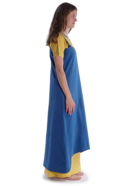 Wikinger Überkleid Urd in Königsblau Seitenansicht