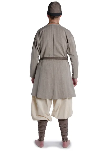 Wikinger Kappe Reginn in Fischgrät Braun-Schwarz Seitenansicht 3