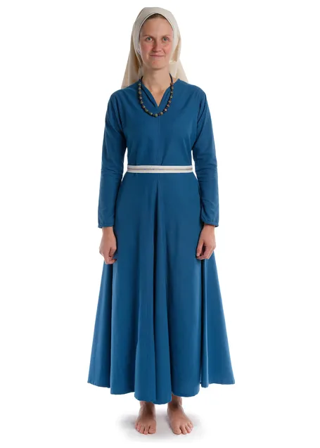 Mittelalter Kopftuch Florimel in Beige Frontansicht 3