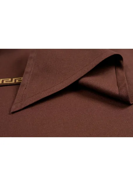 Mittelalter Kopftuch Florimel in Braun Detailansicht 3