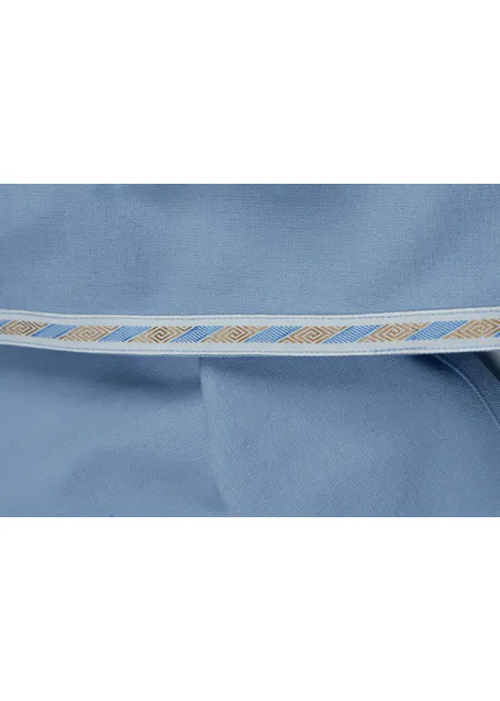 Mittelalter Kopftuch Florimel in Hellblau Detailansicht 2