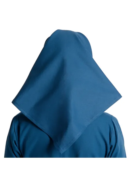 Mittelalter Kopftuch Florimel in Königsblau Rückansicht