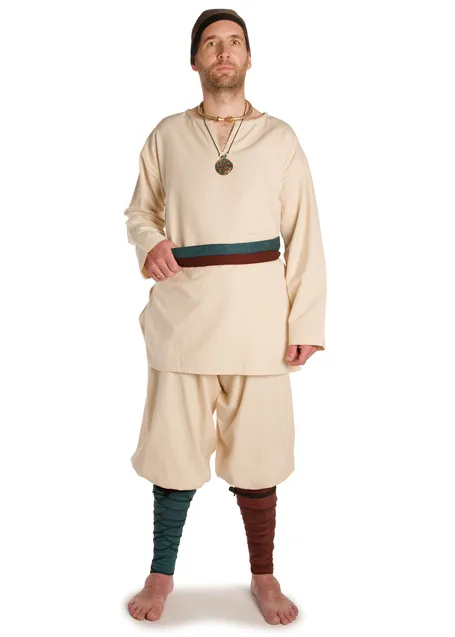 Wikinger Gürtel Arvid in Fischgrät Petrol-Schwarz Frontansicht 3