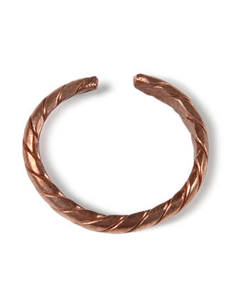 Mittelalter Ring Helenos aus Kupfer in Draufsicht