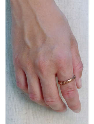 Mittelalter Ring Helenos aus Kupfer in Frontansicht 6