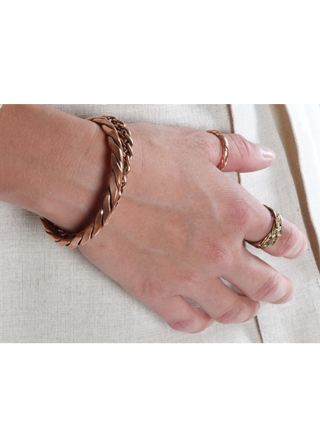 Mittelalter Ring Polydamas aus Messing-Weißmetall-Kupfer in  Frontansicht 3