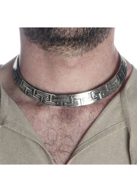 Römer Halsring Laokoon aus Weißmetall in Frontansicht 4