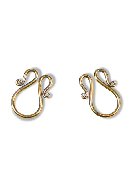 Wikinger Ketten-Hacken Omega Askr aus Messing in Golden Frontansicht