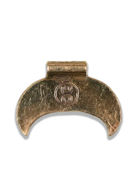 Wikinger Ketten-Anhänger Luna Máni aus Messing in Golden Rückansicht