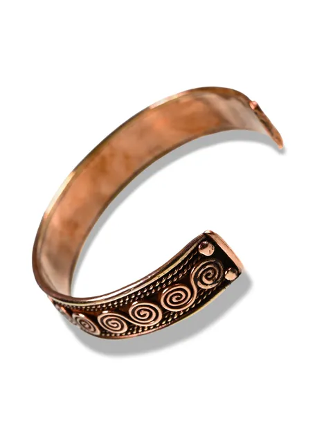 Wikinger Armreif Svipdagr aus Kupfer in Kupferfarben Rückansicht