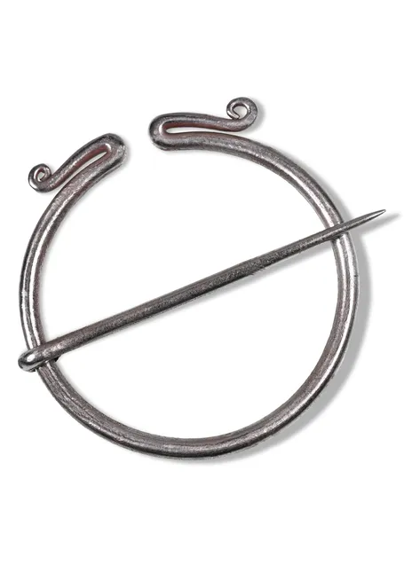 Wikinger Omegafibel Ketill aus Eisen in Silbern Frontansicht