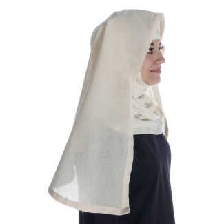 Mittelalter Velan Hildegard in Beige-Schwarz Detailansicht 5