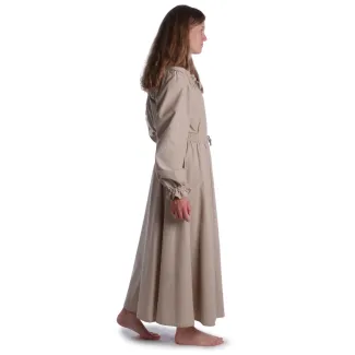 Mittelalter Bluse Gotelinde in Hanffarben Seitenansicht 2