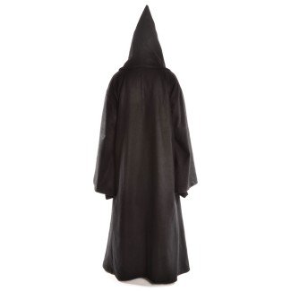Mittelalter Mantel Tankanis in Schwarz Rückansicht