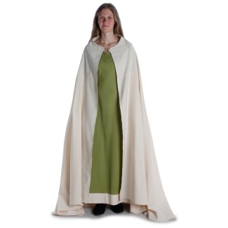 Mittelalter Kleid Saelde in Hellgrün Frontansicht 5