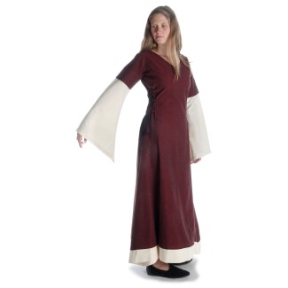 Mittelalter Kleid Saelde in Rot Seitenansicht
